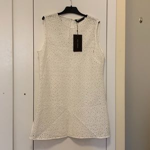 Zara Lace White Top, Round neck - Size XS